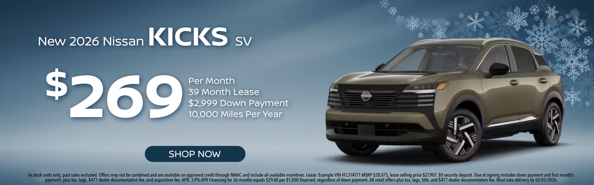 New 2026 Nissan Kicks SV