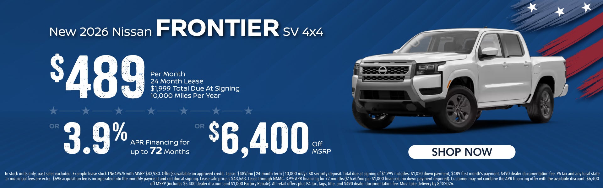 New 2026 Nissan Frontier