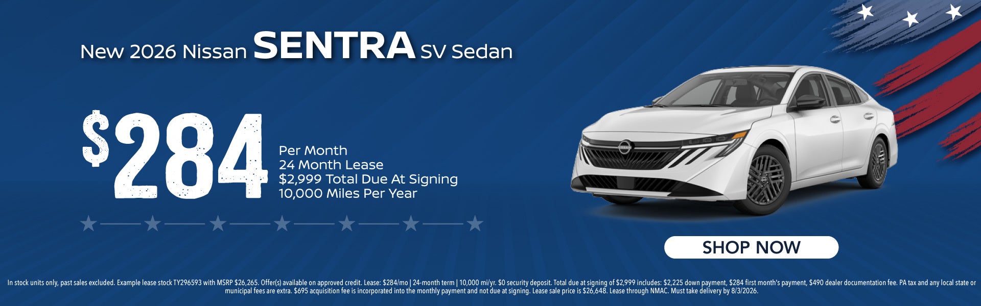 New 2026 Nissan Sentra SV 