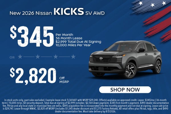 New 2026 Nissan Kicks SV AWD