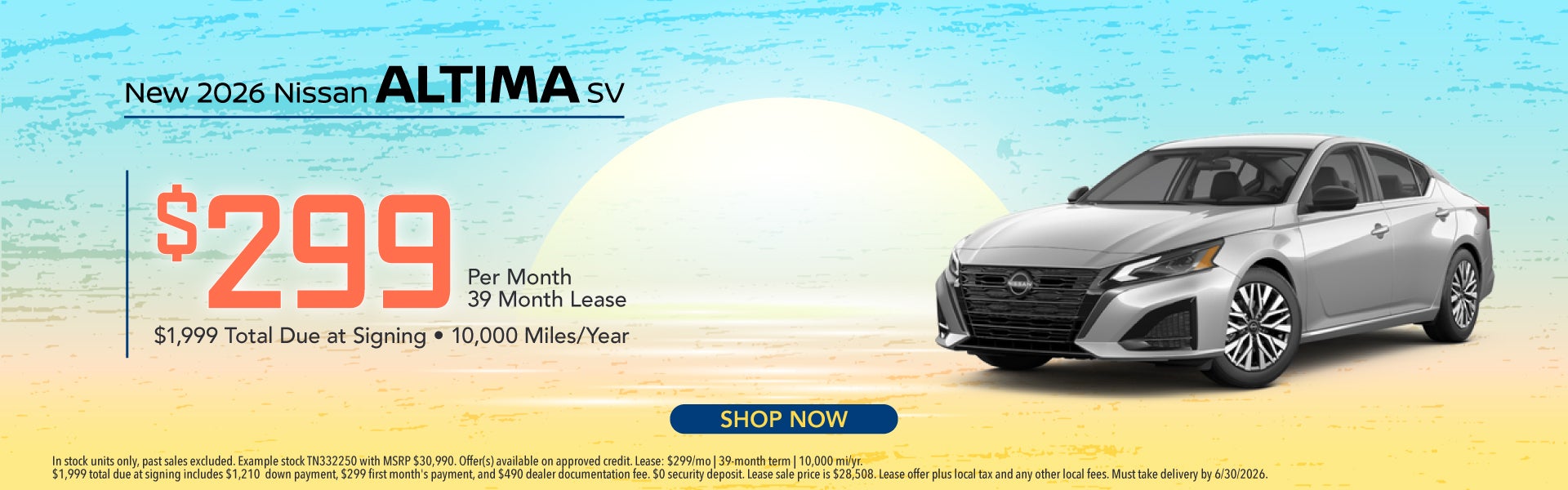 New 2026 Nissan Altima SV AWD