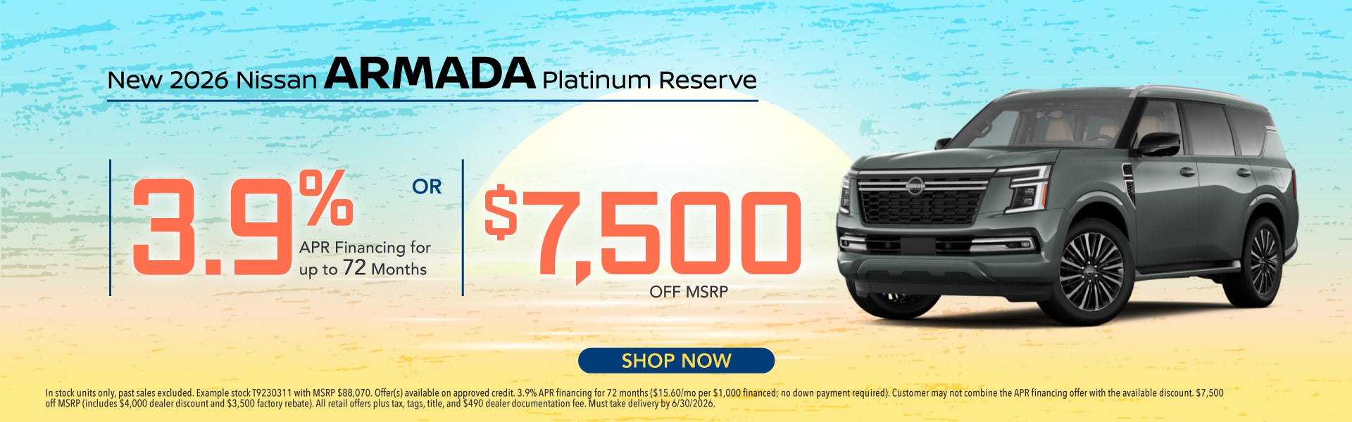 New 2026 Nissan Armada Platinum Reserve