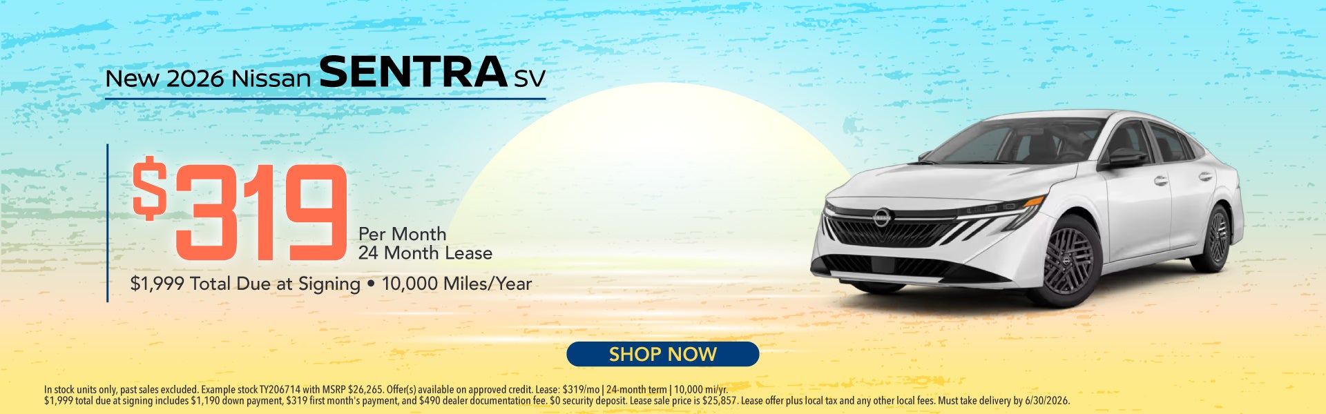 New 2026 Nissan Sentra SV 