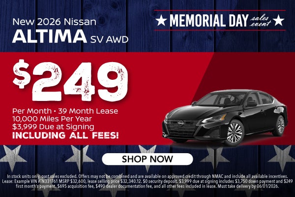 New 2026 Nissan Altima SV AWD