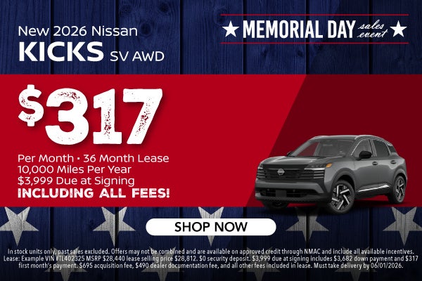 New 2026 Nissan Kicks SV AWD