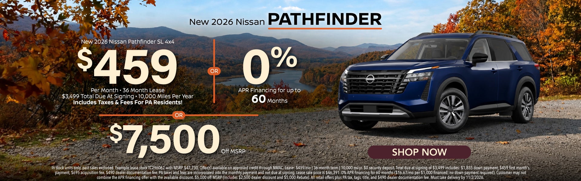 New 2026 Nissan Pathfinder SL 4x4