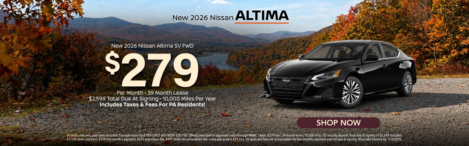 New 2026 Nissan Altima SV FWD
