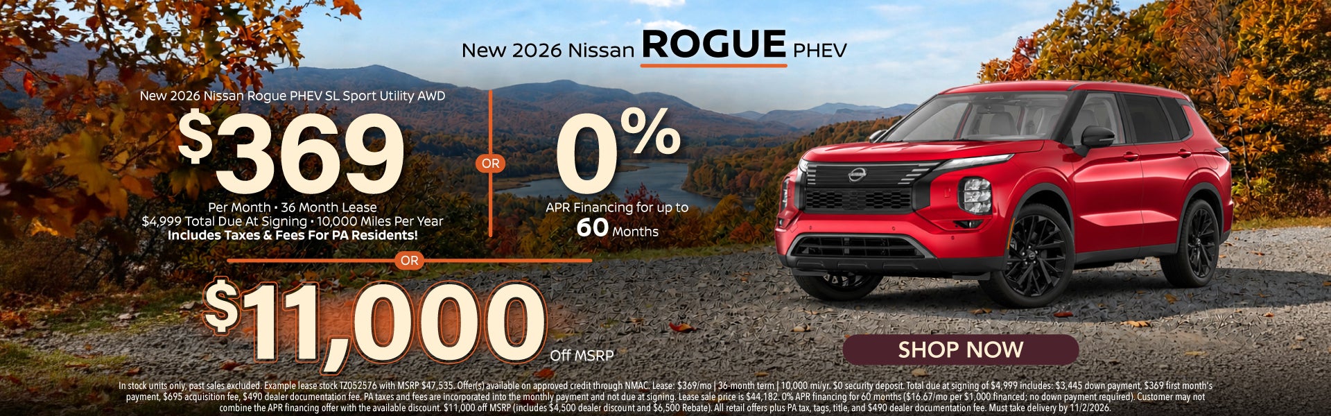 New 2026 Nissan Rogue PHEV SL Sport Utility AWD
