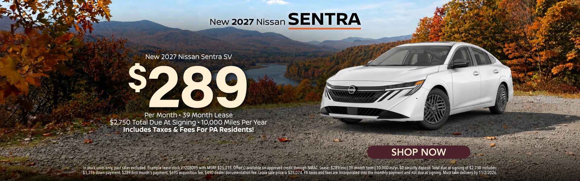 New 2027 Nissan Sentra SV